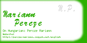 mariann percze business card